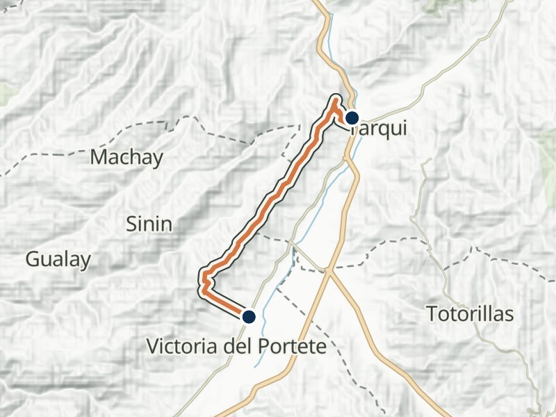 Mapa de relieve de Francés Urco - Tarqui