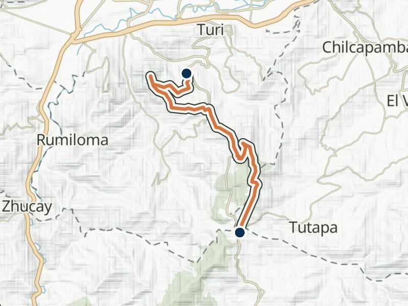 Mapa de relieve de Cerro El Verde - cerro Monjas