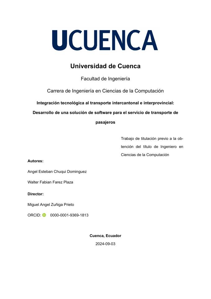 Vista previa: Integración tecnológica al transporte intercantonal e interprovincial